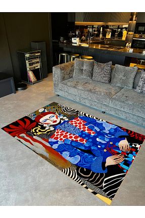 فرش رنگی قابل شستشو Rugs Modern Halı - کد 894560420