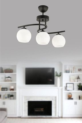 لوستر مشکی فلزی Ömür Avize - کد 338533516