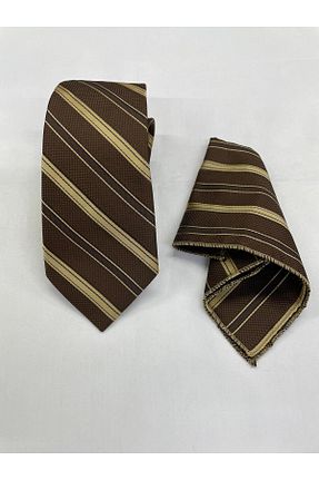 کراوات قهوه ای مردانه بافتنی GİORGİ CORN - کد 894538004