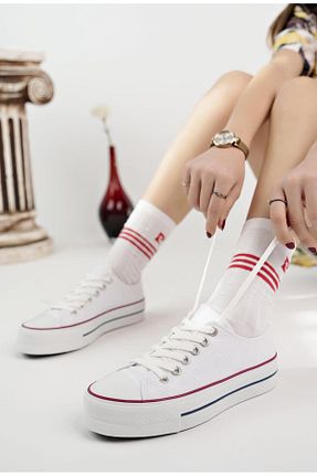 کفش اسنیکر سفید زنانه بند دار XStreet - کد 894539282