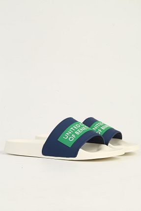 دمپائی سفید مردانه پاشنه تخت Benetton - کد 894539777