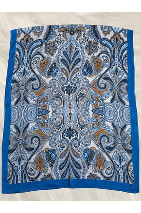 شال آبی زنانه پنبه ای Scarf - کد 894534892