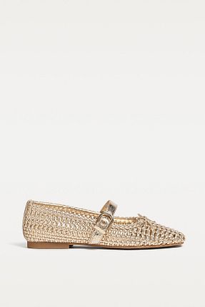 کفش کژوال طلائی زنانه پلی اورتان Stradivarius - کد 894531127