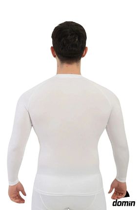 بادی اسپرت سفید مردانه پلی استر DOMİN SPOR - کد 860742091