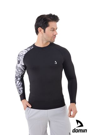 بادی اسپرت مشکی مردانه پلی استر DOMİN SPOR - کد 873123406