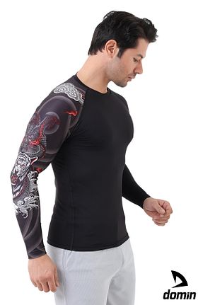 بادی اسپرت مشکی مردانه پلی استر DOMİN SPOR - کد 873121812