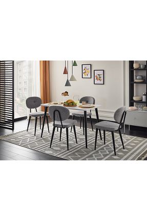 ست میز آشپزخانه سفید چوب Enza Home - کد 894564846