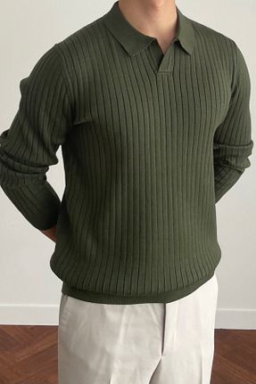 پلیور خاکی مردانه ساده COOL TARZ - کد 776139007