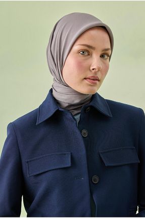 شال طوسی زنانه پنبه پلی استر Cardion - کد 854496426