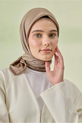 شال قهوه ای زنانه پنبه پلی استر Cardion - کد 854496437