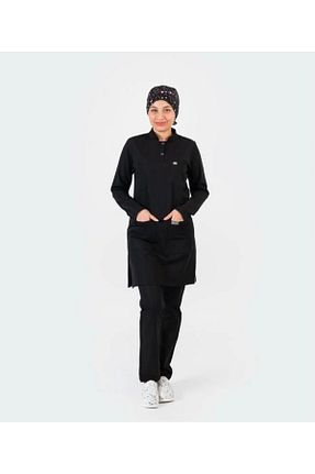 ست بالاتنه و پائین تنه مشکی زنانه ویسکون DENİZ MEDİKAL GİYİM - کد 894594395