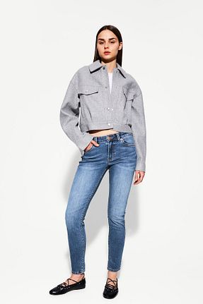 شلوار جین آبی زنانه رگولار Bershka - کد 894590827