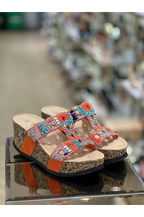 دمپائی نارنجی زنانه پارچه ای Guja - کد 894596768