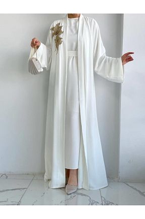 کلاه و ابایا سفید زنانه پنبه ای MELEK ARAZ - کد 894597819