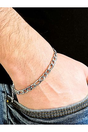 دستبند استیل (فولاد) طوسی زنانه استیل ضد زنگ Farah Butik - کد 894590630