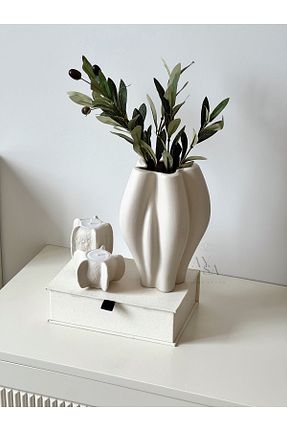 گلدان بژ سرامیک AYSA HOME DECOR - کد 866806423