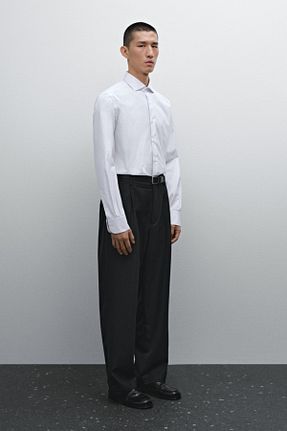 پیراهن آبی مردانه یقه پیراهنی Massimo Dutti - کد 894672695
