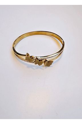 دستبند استیل (فولاد) زرد زنانه استیل (فولاد) MODA - کد 894678104