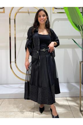 دامن مشکی زنانه MIARTE - کد 894676708
