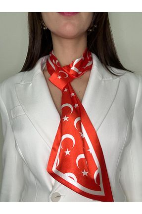 دستمال گردن قرمز زنانه پلی استر ElevaGlam - کد 861351796