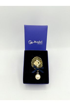 سنجاق سینه طلائی زنانه فلزی model aksesuar - کد 680770283
