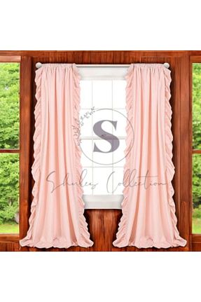 پرده زمینه صورتی ریل دار shules collection - کد 894687225