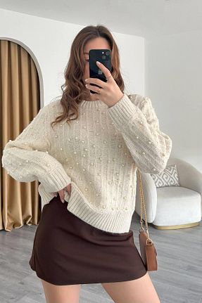 پلیور بژ زنانه ساده Coral - کد 894690747