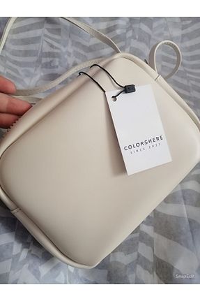 کیف دوشی بژ زنانه چرم مصنوعی COLORSHERE - کد 849437095