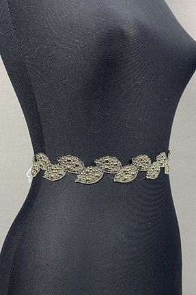 کمربند طوسی زنانه Hayalperest boncuk - کد 467259776