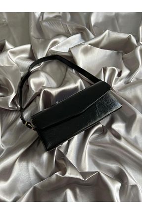 کیف دوشی مشکی زنانه چرم مصنوعی NBİBAGS - کد 896256228