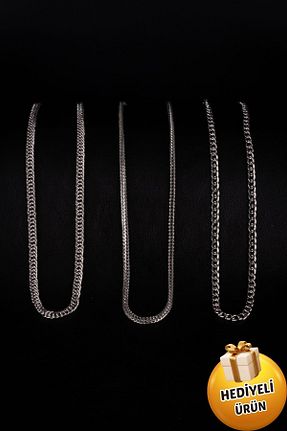 گردنبند جواهر زنانه روکش نقره Piercing Market Steel & Silver - کد 818724540