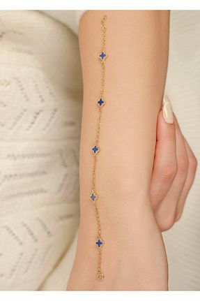 دستبند طلا سبز زنانه 14 عیار kuyumcu nurettin - کد 894721355