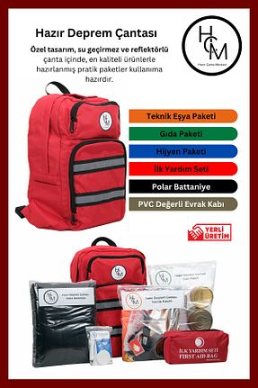 کیف زلزله HCM Hazır Çanta Merkezi - کد 848025765