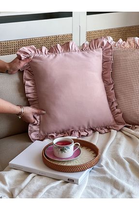 کوسن و روکش کوسن صورتی کتان Kaihome - کد 894751616