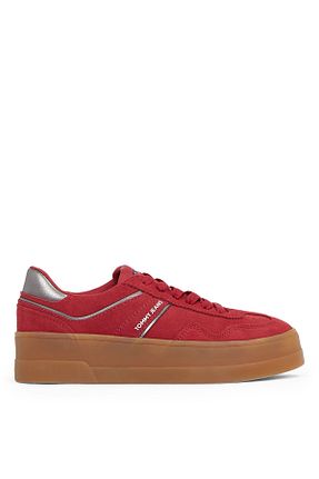 کفش اسنیکر قرمز زنانه بند دار Tommy Hilfiger - کد 894753945
