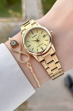 ساعت مچی فیروزه ای زنانه 31-35 میلی متر Casio - کد 89873716