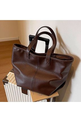 کیف دوشی قهوه ای زنانه چرم مصنوعی HONEY BAG - کد 881381101
