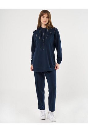 سوئیشرت حجاب سرمه ای زنانه بافتنی Kayra - کد 894762087