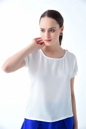 بلوز نباتی زنانه ساده Cotton Mood - کد 6505125
