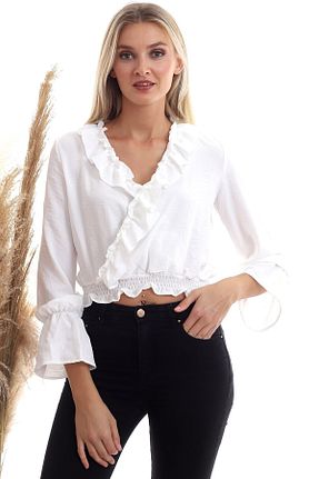 بلوز نباتی زنانه ساده Cotton Mood - کد 46536076
