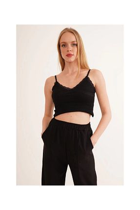 بلوز مشکی زنانه ساده Cotton Mood - کد 745419024