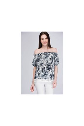 بلوز سرمه ای زنانه ساده Cotton Mood - کد 2706856