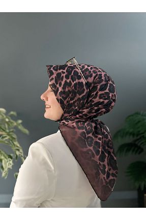 روسری زرشکی پنبه پلی استر Onur - کد 889977655