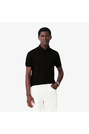 پولوشرت مشکی مردانه پنبه ای Lacoste - کد 3071332