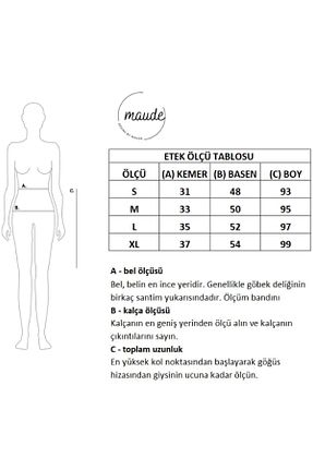دامن مشکی زنانه ساتن Maude - کد 832931636