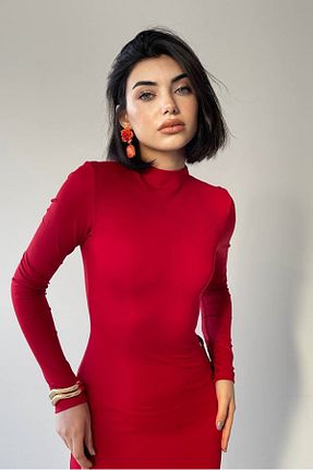لباس قرمز زنانه بافتنی barış sülün lovebox - کد 894845965