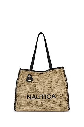 کیف ساحلی بژ زنانه حصیر Nautica - کد 896494531