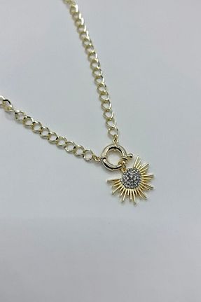گردنبند جواهر طلائی زنانه زیرکن DEMOKAN - کد 896486099