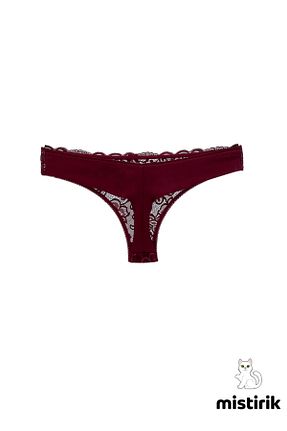 شورت اسپرت زرشکی زنانه پنبه ای MİSTİRİK - کد 894813271