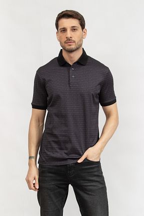 تیشرت مشکی مردانه یقه پولو Emporio Armani - کد 896490534